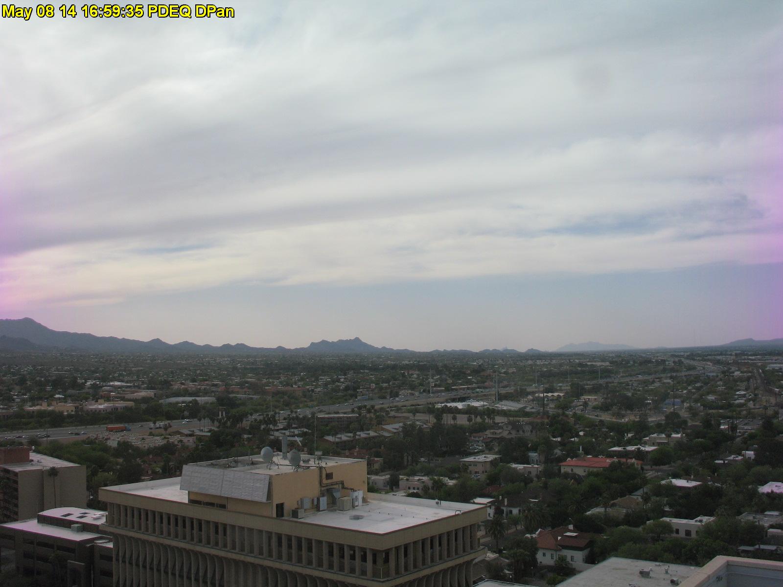 Welcome to the Pima County Department of Environmental Quality Air Info Now web site, dedicated to providing current air quality information for the metropolitan Tucson area, Arizona. Panorama photo, click to view individual picture