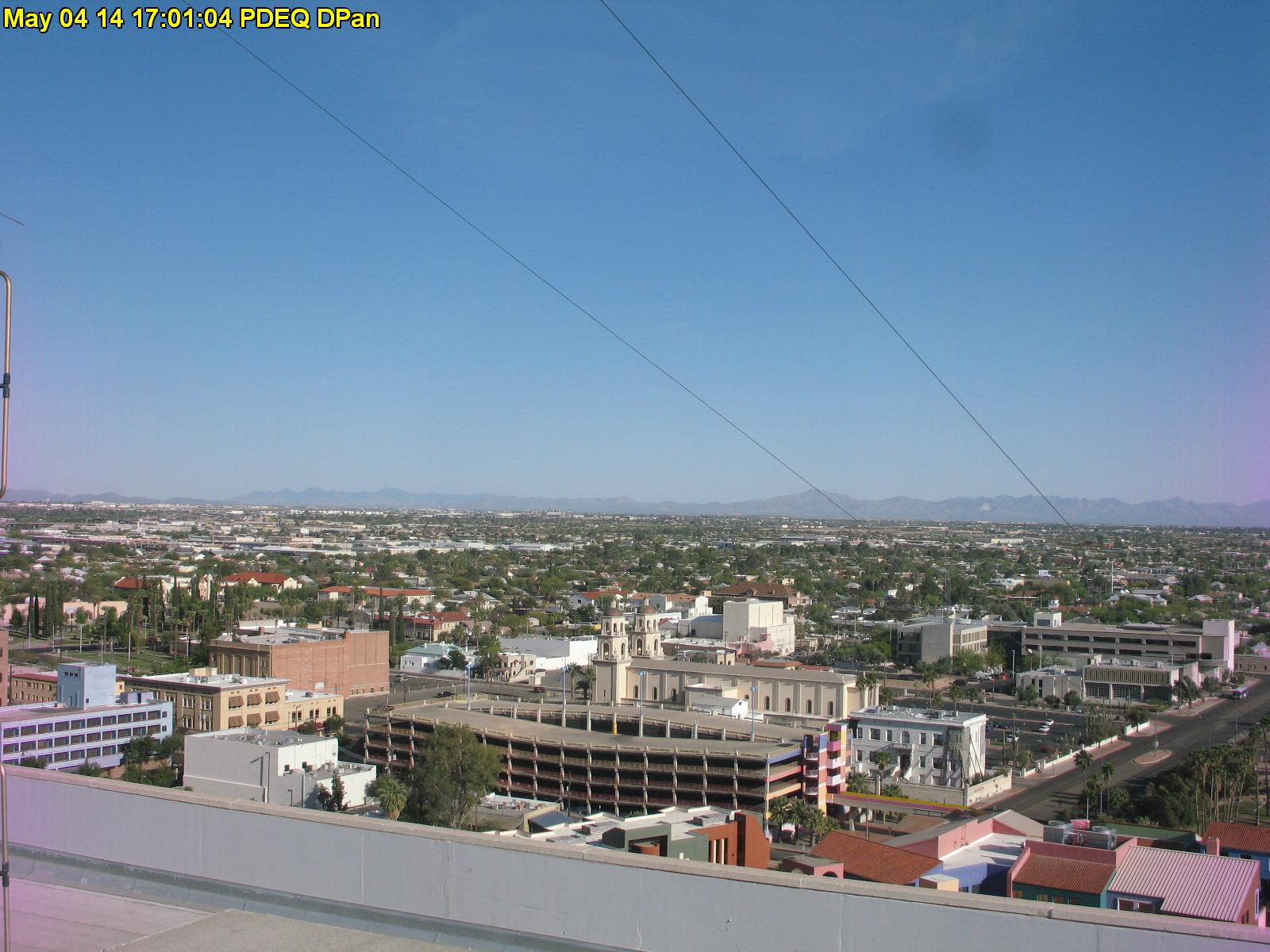 Welcome to the Pima County Department of Environmental Quality Air Info Now web site, dedicated to providing current air quality information for the metropolitan Tucson area, Arizona. Panorama photo, click to view individual picture