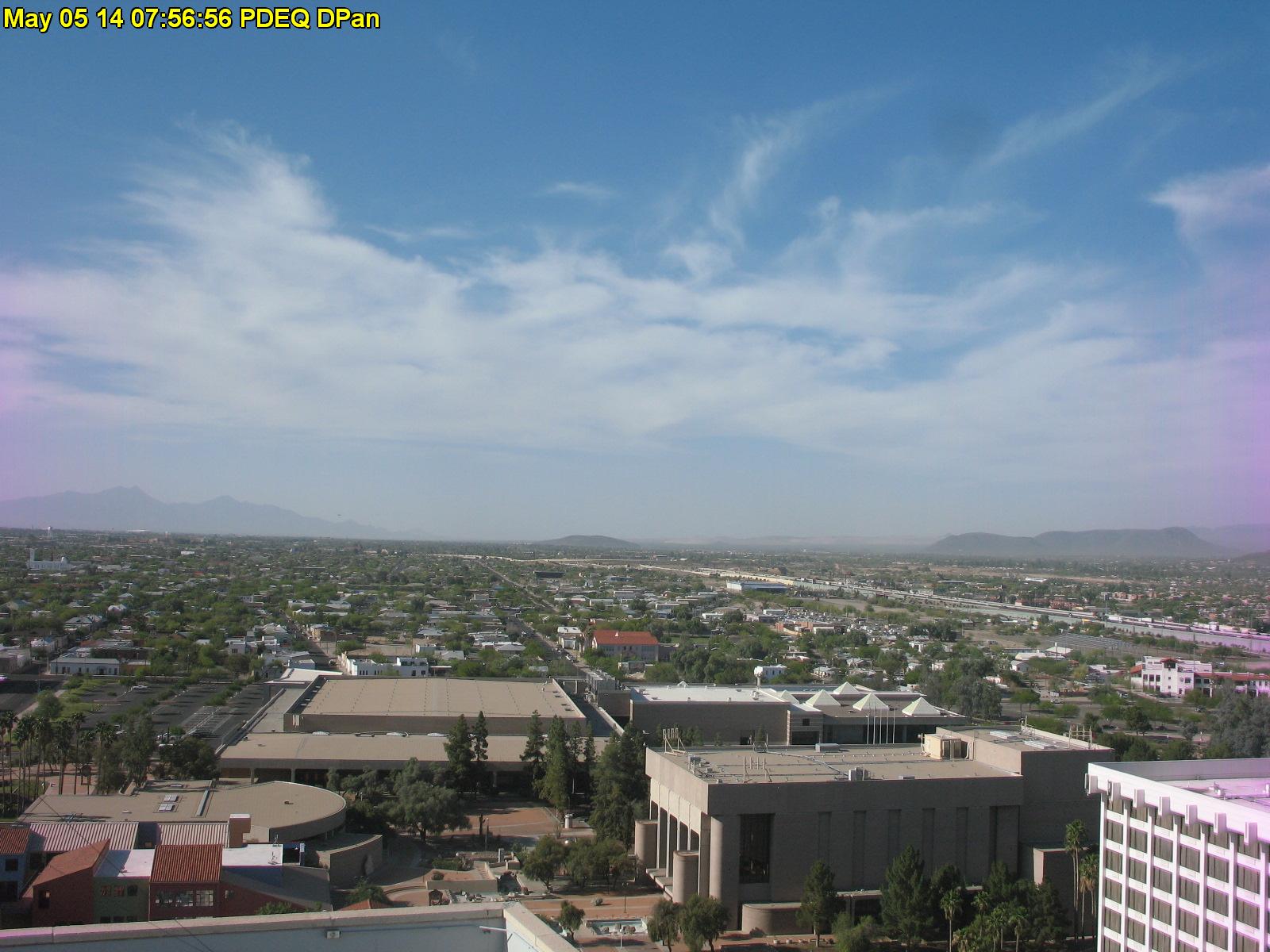 Welcome to the Pima County Department of Environmental Quality Air Info Now web site, dedicated to providing current air quality information for the metropolitan Tucson area, Arizona. Panorama photo, click to view individual picture